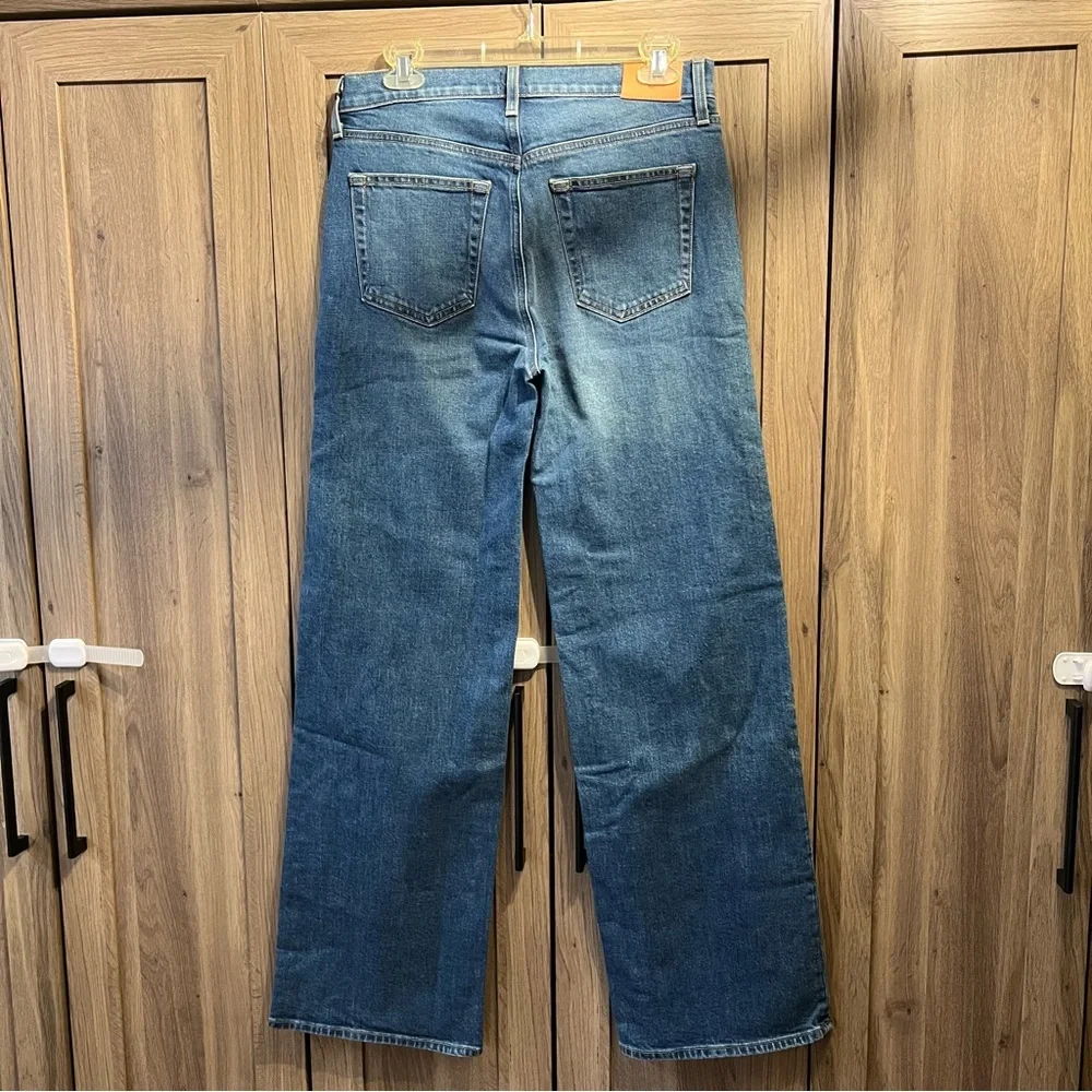 NWT Anthropologie EDWIN Marli Wide Leg Jeans Sz 28 Wash Atlantis 32 Inch Inseam - Picture 2 of 5